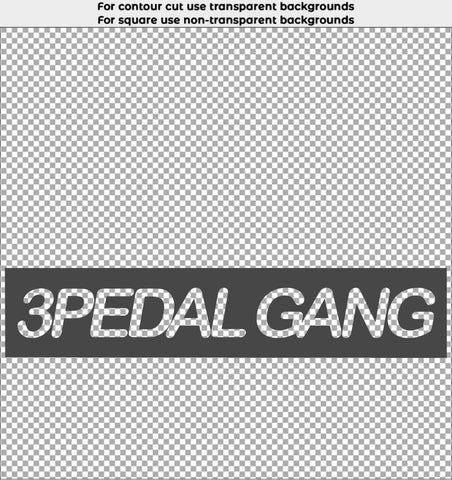 3PEDAL GANG Decal